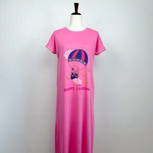 Vintage Peanuts Snoopy Pink Sears Pajama Nightgown